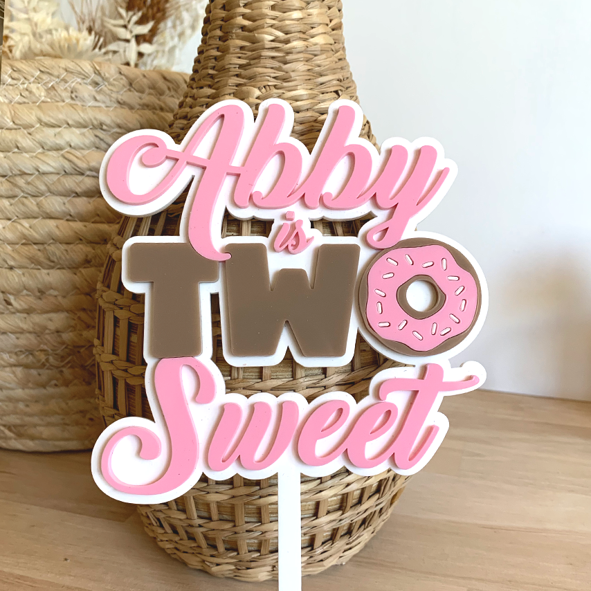 Two Sweet Doughnut Cake Topper