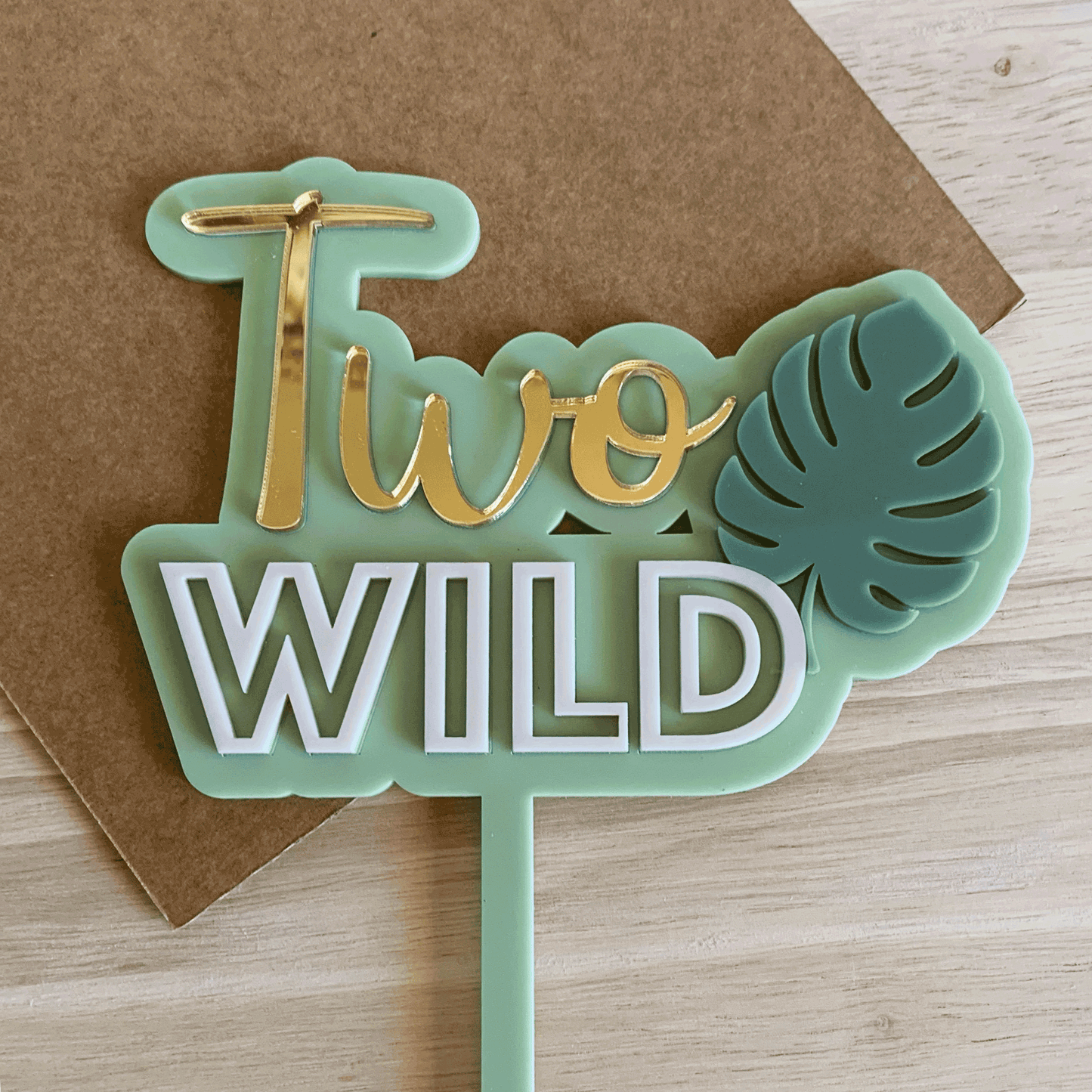 Two Wild Jungle Birthday Cake Topper