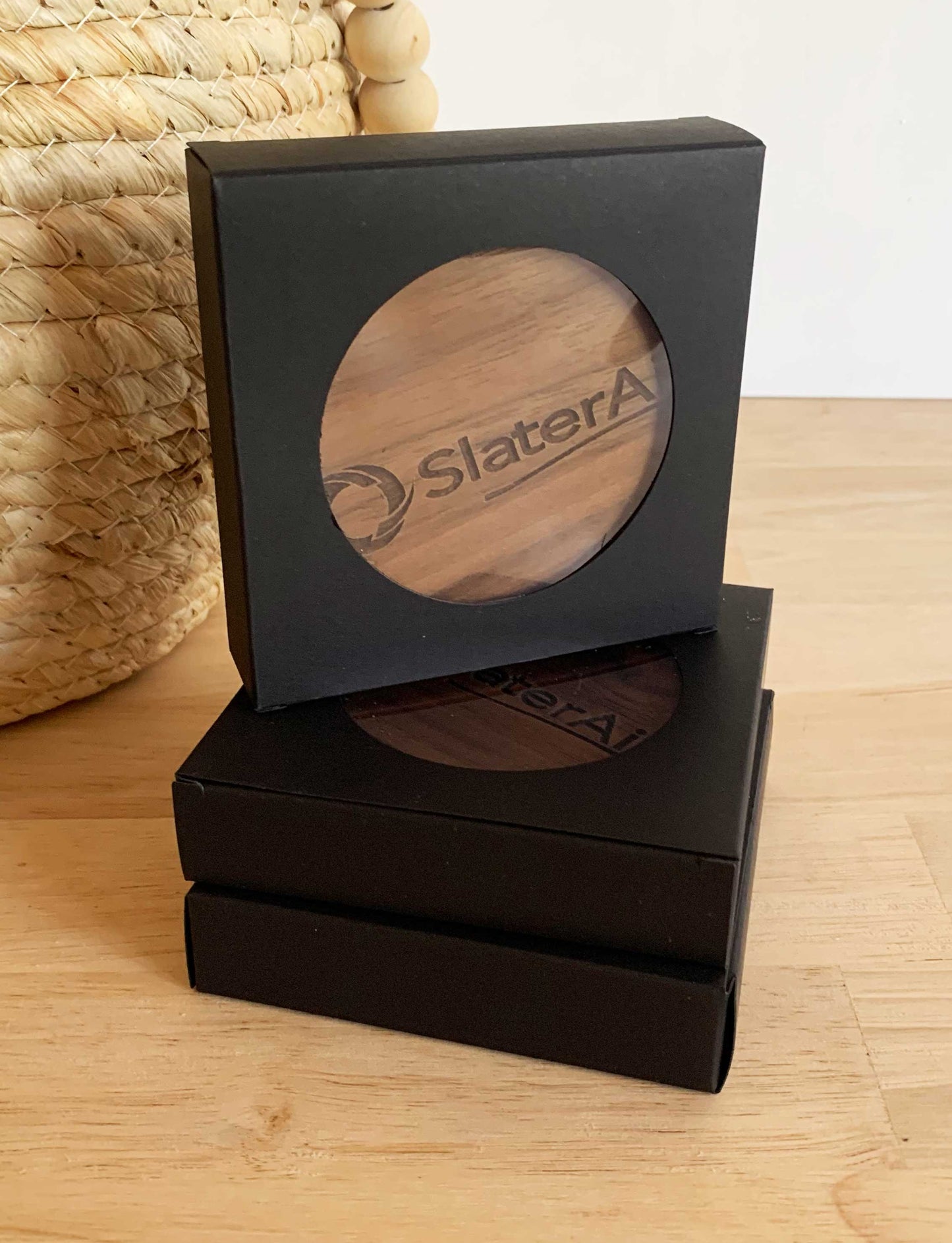 Walnut Branded Coaster Sets - Bulk Order