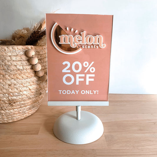 Weighted Special Offer Stand with A5 Removable Sheet