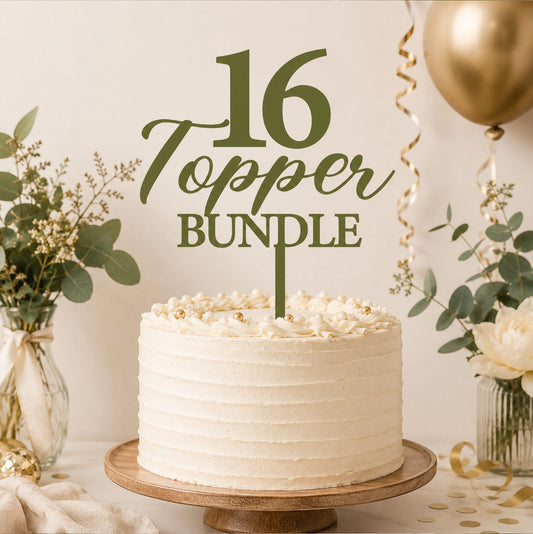 Wholesale Cake Topper Bundle - 16 Toppers