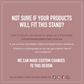 Information about customising an acrylic makeup display stand to fit different cosmetic products.