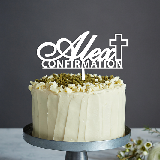 Confirmation Cake Topper Style 1 - Any Text