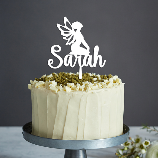 Fairy Cake Topper - Any Text
