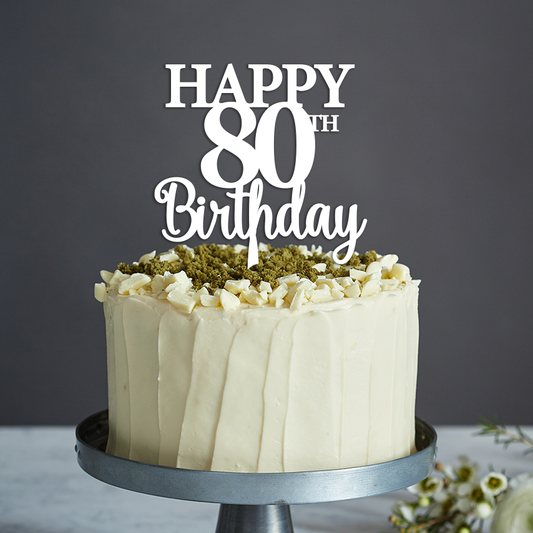 Happy Year Birthday Cake Topper - Any Text