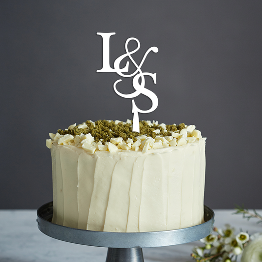 Initials Cake Topper Style 1 - Any Text