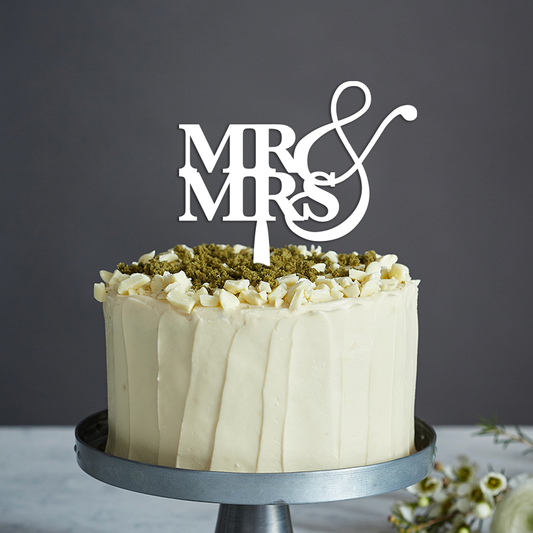 Mr & Mrs Cake Topper Style 1 - Any Text