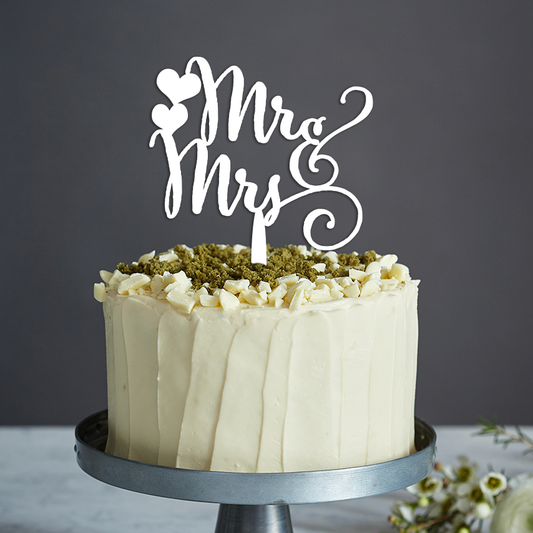 Mr & Mrs Cake Topper Style 3 - Any Text