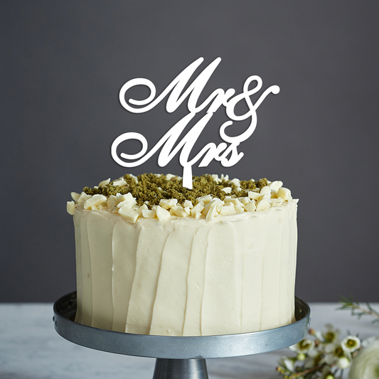 Mr & Mrs Cake Topper Style 4 - Any Text
