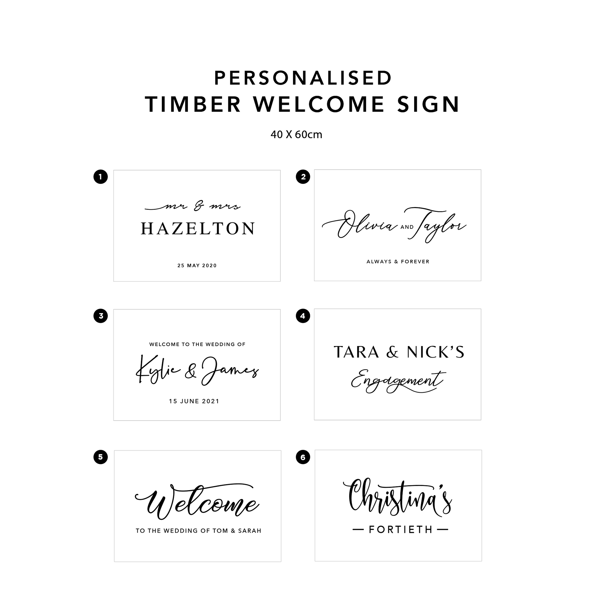 Personalised Timber Welcome Sign – Inked And Etched